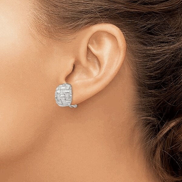omega back earrings