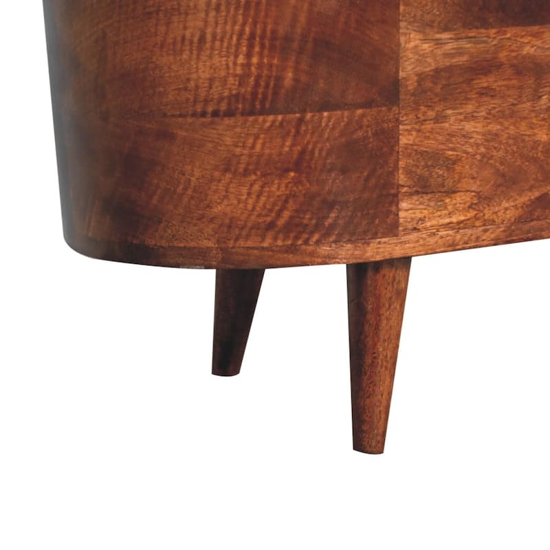 Artisan Furniture Solid Wood Honey Caramel Rounded Lid up Blanket Box, Brown, Internal Storage - N/A