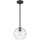 preview thumbnail 6 of 13, Access Lighting Swirl 1 Light Pendant Matte Black