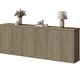 preview thumbnail 36 of 44, Set of 3 Versatile Push to Open Side Cabinets for Modern Homes 34.2x30.9x15.4 - Grey