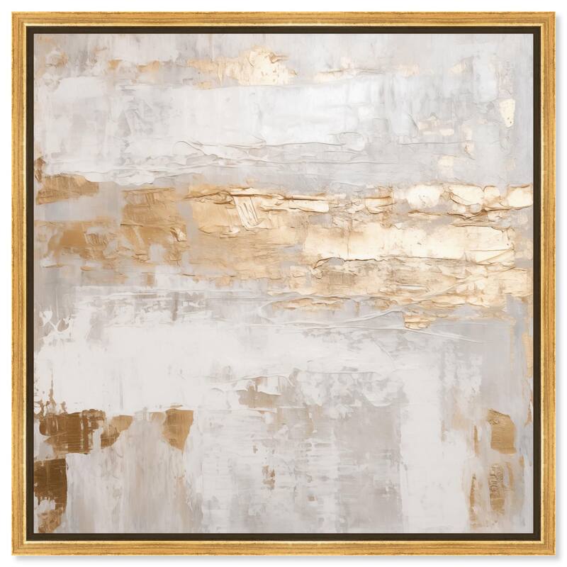 Melted Goldscape IV Canvas by Art Remedy - Gold - 16" x 16"
