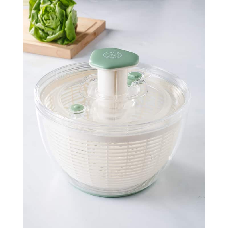 Martha Stewart Gulfwind 6.3 Qt Salad Spinner, Fruit Wahser, Fruit Washing Bowl with Strainer