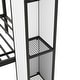 preview thumbnail 7 of 22, Metal Twin over Twin Castle-shaped Bunk Bed with Wardrobe and Multiple Storage