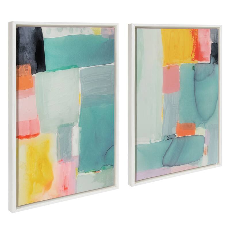 Kate and Laurel Sylvie United Framed Canvas Art Set by Amy Lighthall
