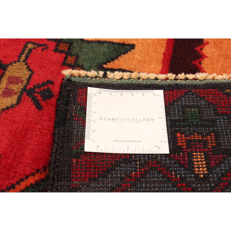 ECARPETGALLERY Hand-knotted Teimani Red Wool Rug - 3'6 x 6'6