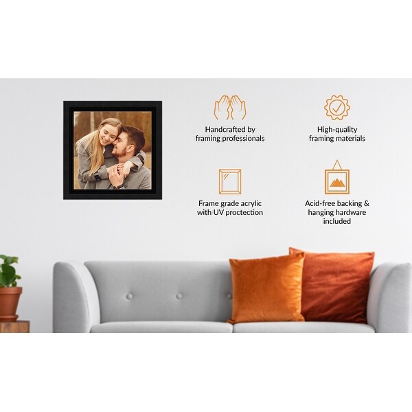 19x25 Black Picture Frame with 15.5x22.5 Black Mat Opening for