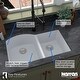 preview thumbnail 53 of 64, Karran Undermount Quartz 32 in. 60/40 Double Bowl Kitchen Sink Kit