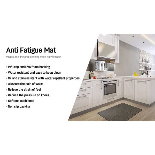 Martha Stewart Miles 20x39 Anti-Fatigue Kitchen Mat - Beige