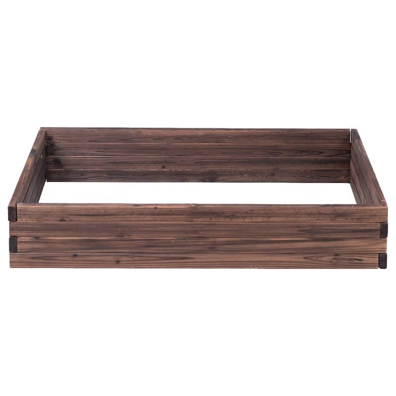 Gymax Wooden Raised Garden Bed Kit - Elevated Planter Box For Growing - See Details