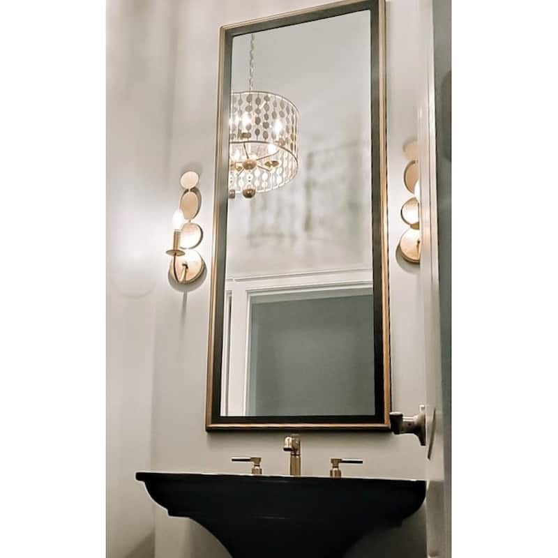 Frame My Mirror Gold Framed Vanity Mirror, Kendall Design