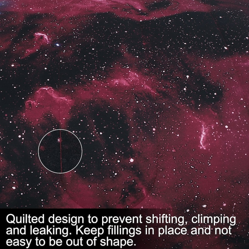 3pcs Galaxies Red Comforter All-season Down Quilted Duvet
