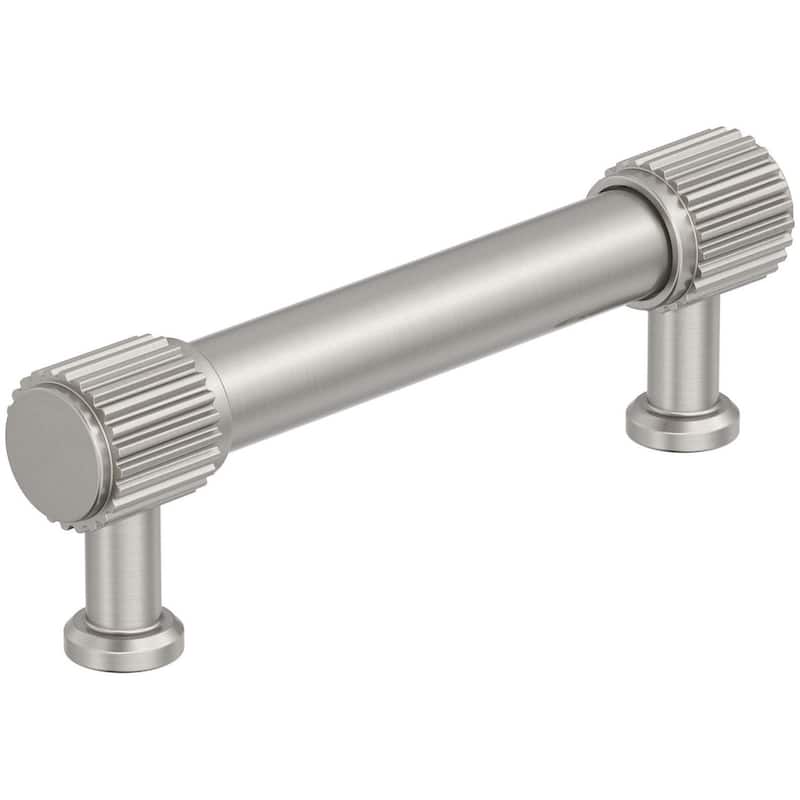 Amerock BP37803 Farewind 3-3/4" Center to Center Fluted Bar Cabinet - Satin Nickel