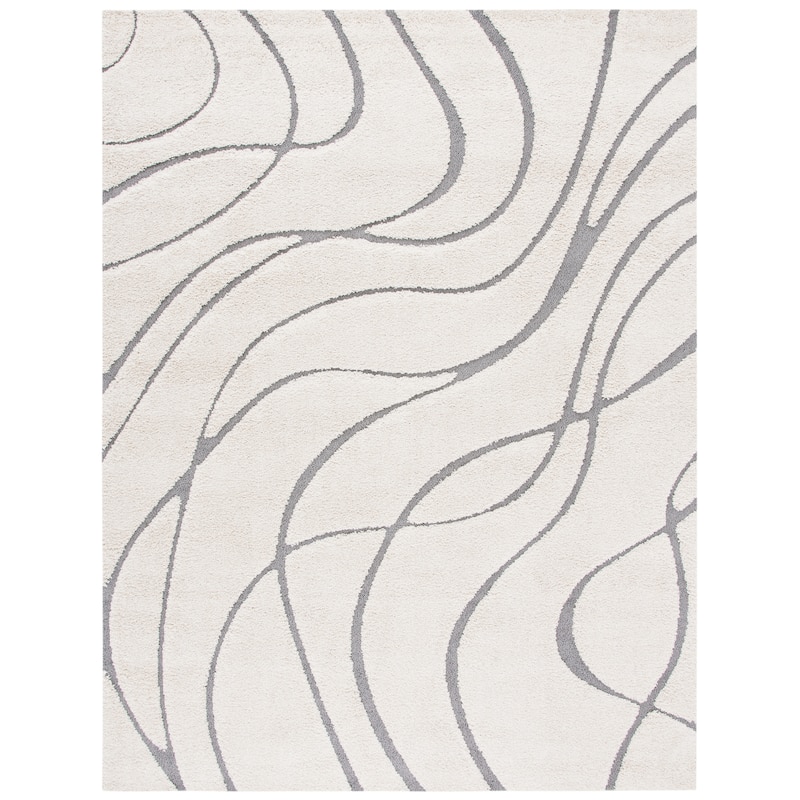 SAFAVIEH Florida Shag Sigtraud Abstract Waves 1.2-inch Thick Rug