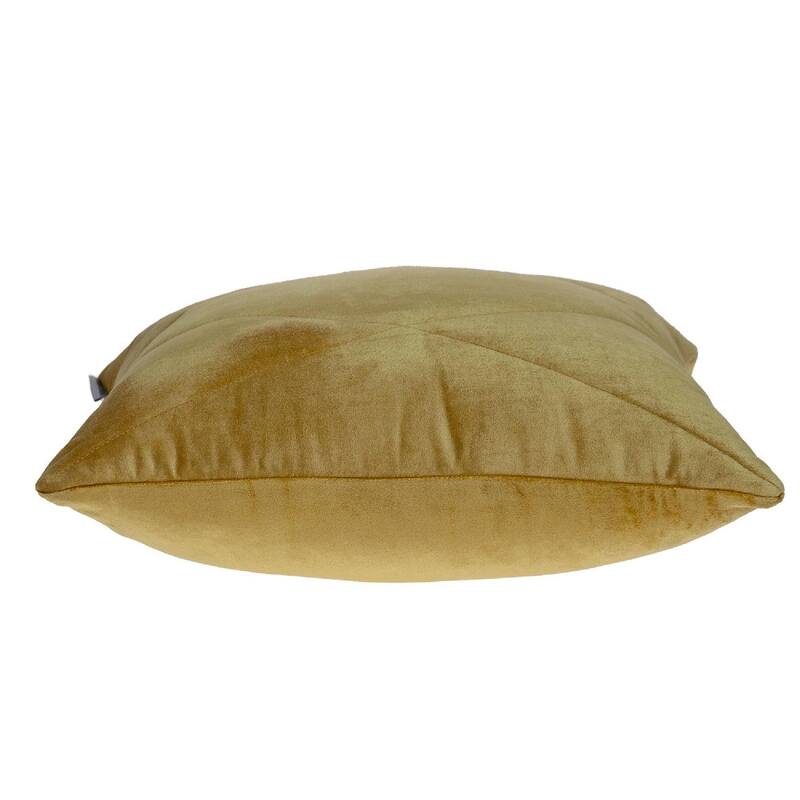 20" Yellow Transitional Quilted Throw Pillow