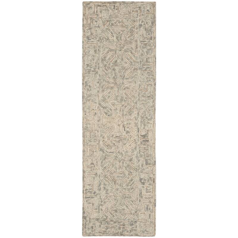 Nourison Vail Geometric Textured Wool Area Rug