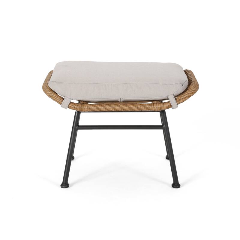 Montana Faux Rattan Outdoor Patio Ottoman Comfortable choice, multiple functions, classic design