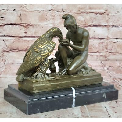 Bronze Zeus And Ganymede Statue - Mythical Greek Sculpture Decor