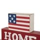 preview thumbnail 7 of 14, Glitzhome Patriotic/July 4th Free Standing Block Table Decor