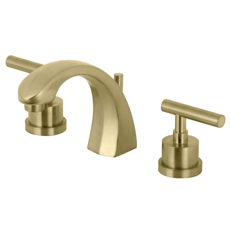 Kingston Brass Manhattan 8 in. Widespread Bathroom Faucet - Brushed Brass