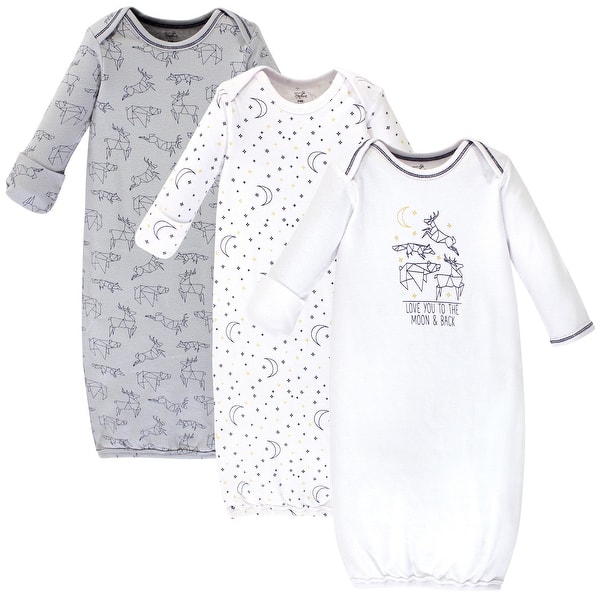 slide 1 of 1, Touched by Nature Unisex Baby Organic Cotton Gowns, Constellation, Preemie/Newborn - Constellation Preemie-Newborn - Constellation
