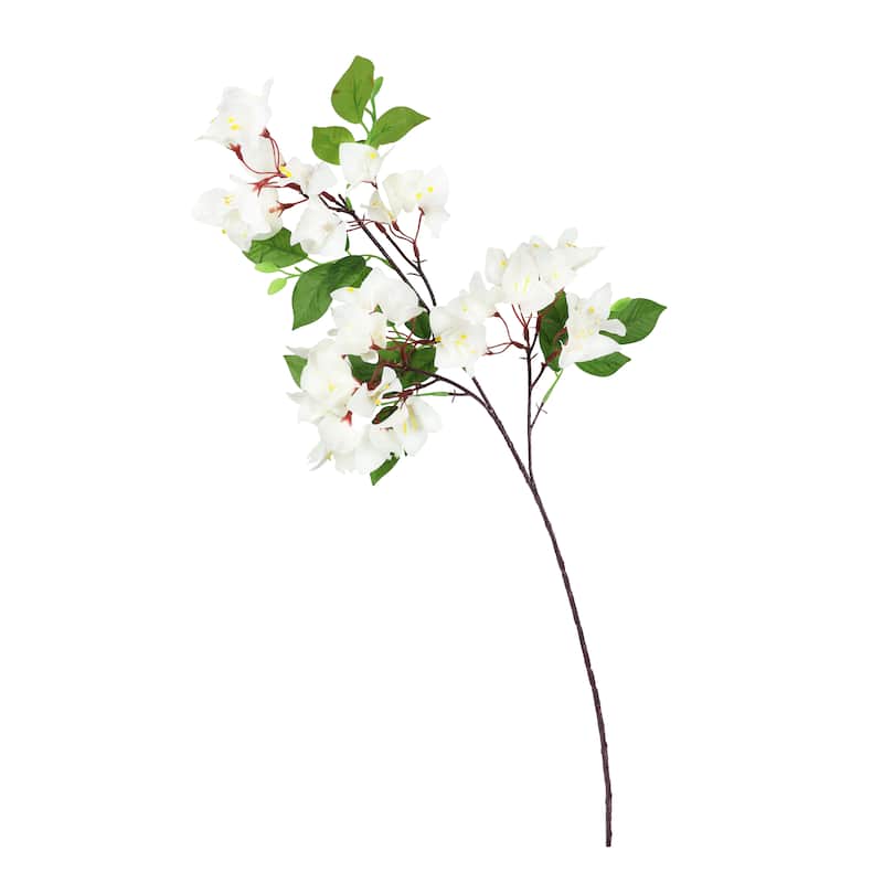 Set of 4 Cream White Artificial Bougainvillea Flower Stem Spray 30in - 30" L x 10" W x 5' DP