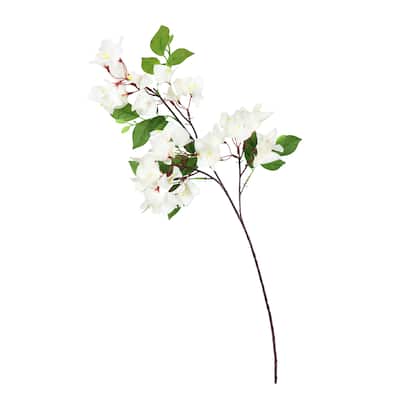 Set of 4 Cream White Artificial Bougainvillea Flower Stem Spray 30in - 30" L x 10" W x 5' DP