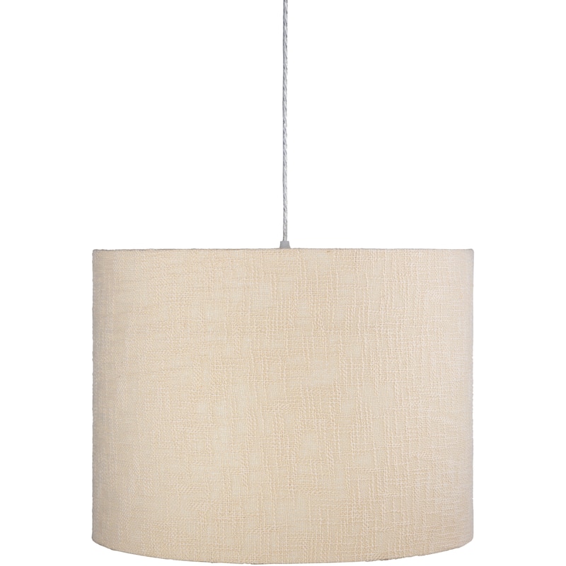 Artistic Weavers Moira Ivory Cotton Drum Pendant - 16"H x 21"W x 21"D - 16"H x 21"W x 21"D - Off White