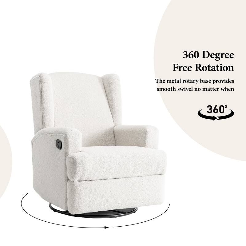 31'' W Manual Glider Swivel Glider Rocker Recliner Nursery Set of 2