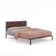 preview thumbnail 4 of 8, Homestyles 3-Piece Merge Brown Wood Queen Bed with Two Nightstands Set