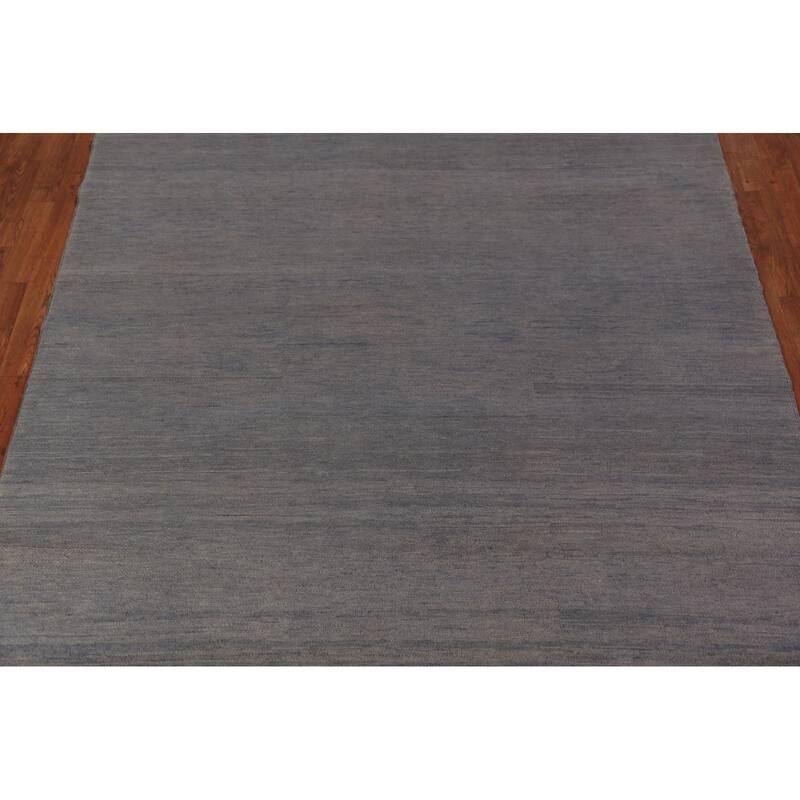 Grey Modern Gabbeh Oriental Area Rug Handmade Wool Carpet - 6'7" x 9'8"