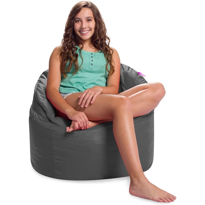 Bean Bag Chair for Kids, Teens and Adults, Comfy Chairs for your Room - Sonoma Lounger - Charcoal Grey