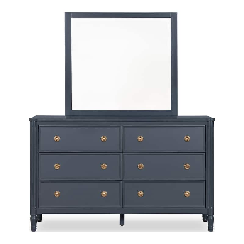 Furniture of America Arlena Modern 2-piece Solid Wood Dresser and Mirror Set
