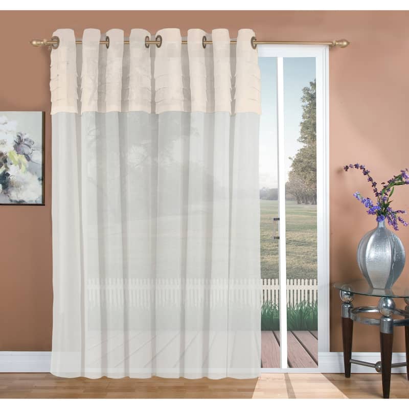 Geneva Elegant Sheer Grommet Patio Curtain Panel - 104"W x 84"L