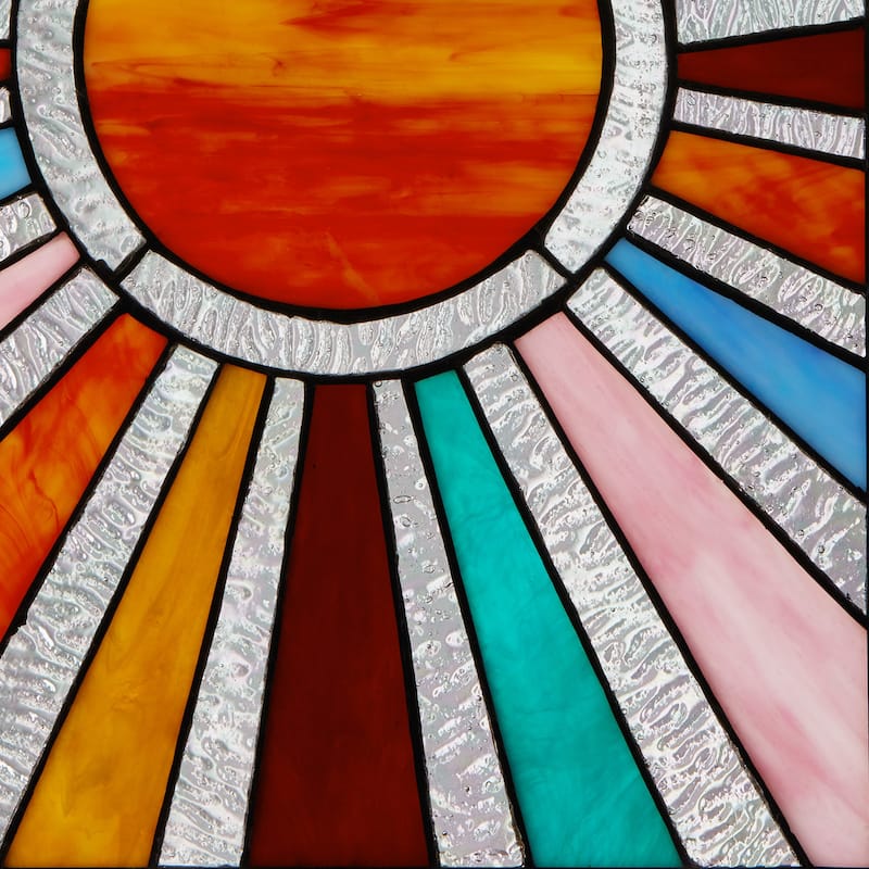 River of Goods Sunburst River of Goods Multicolored Stained Glass Window Panel - 10.5" x 0.25" x 14.5"