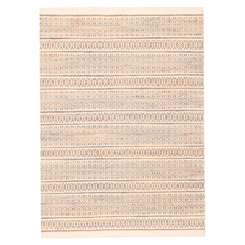 ECARPETGALLERY Flat-Weave Nevada Cream Kilim - 5'4 x 7'5