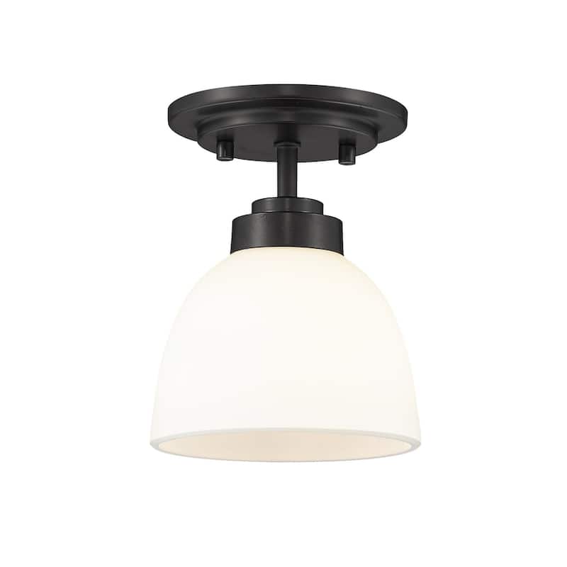 Bellevue Pauline 6" Wide Semi-Flush Ceiling Fixture - Matte Black