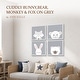 preview thumbnail 3 of 6, Cuddly Critters by Ann Kelle 4-Piece Framed Art Set - 16x16x4