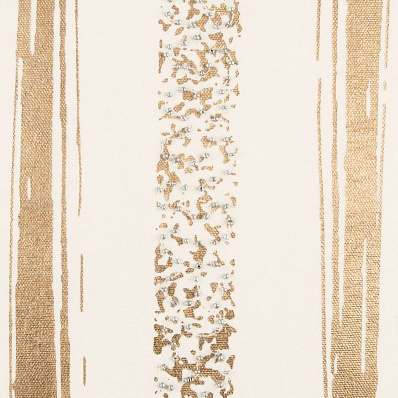Rizzy Home Silver and Gold Striped Throw Pillow