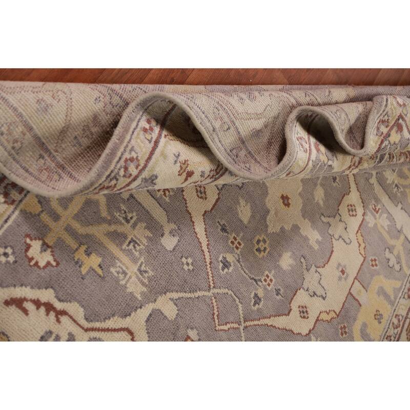 Earth Tone Oushak Indian Area Rug Handmade Wool Carpet - 6'0" x 9'1"