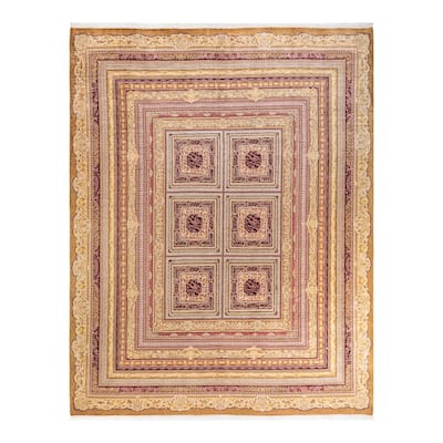 Traditional Oriental Yellow Area Rug - 9' x 12'