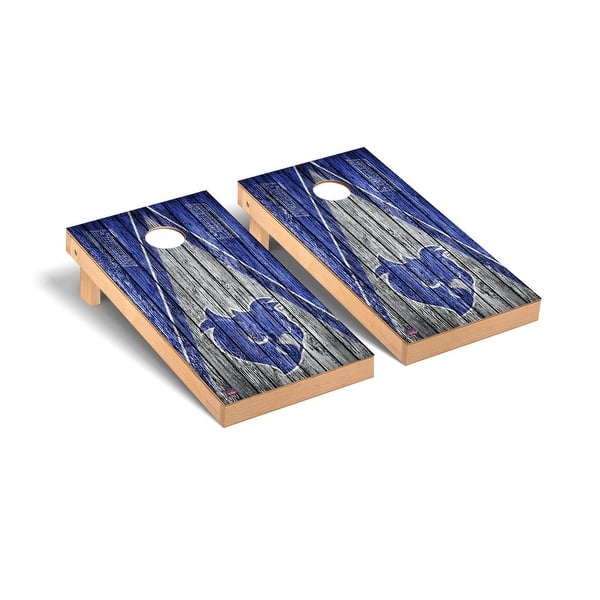 slide 2 of 5, Southern Connecticut State Owls Triangle Cornhole Board Set