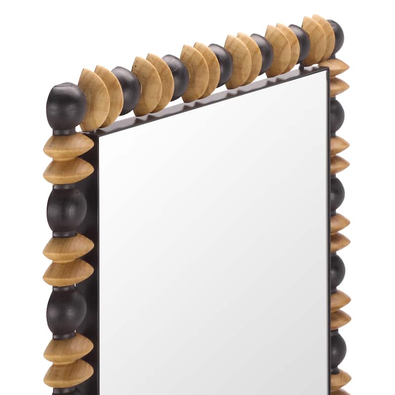 SAFAVIEH Home Azaria, 24-inch, Pinewood/Metal Full Length Mirror - 24"W x 2"D x 63"H