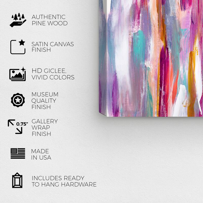 Wynwood Studio Abstract Crush and Love Diptych Pink and Tiffany Blue Modern & Contemporary Wall Art Canvas Print