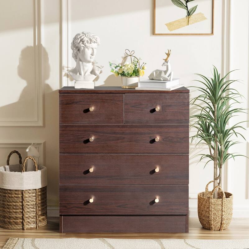 Modern Simple Dresser P2 Particle Board Storage for Bedroom, Living Room, or Home Office
