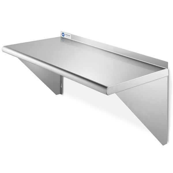 3-Sided Commercial Stainless Steel Wall Mount Shelf 14 x 24 NSF 