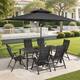 Option Set of 9 - Black Table with Black Umbrella