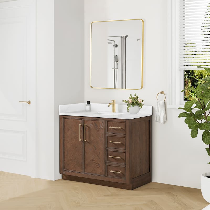 Jakarta Bath Vanity with Quartz Stone Top without Mirror