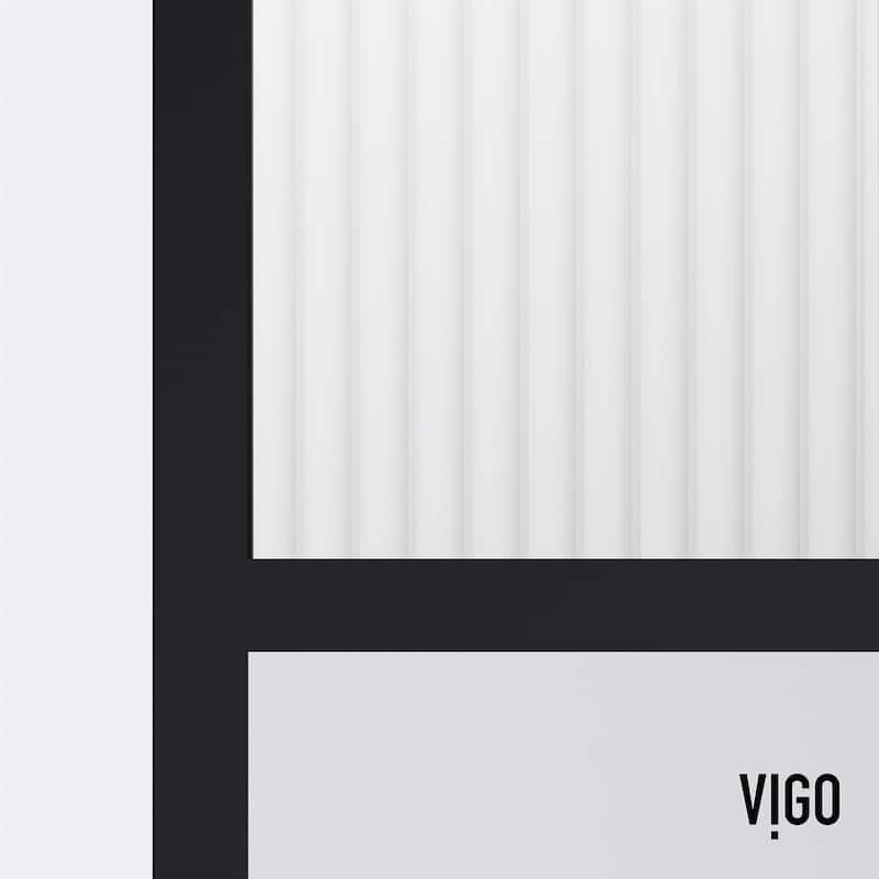 VIGO Essex 34" W x 74" H Framed Fixed Shower Screen