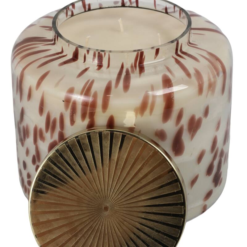 Decorative Scented Candle with Lid - Cinnamon Speckle 180oz - 9"