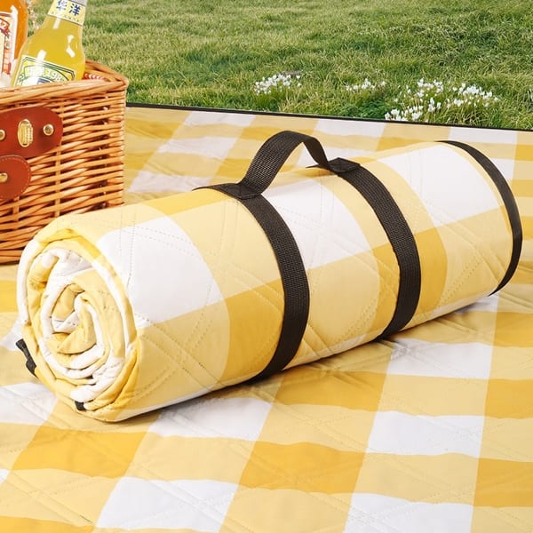 Extra Large Waterproof Picnic Blanket, 79"x79" Portable and Durable Outdoor Mat - 78.7"Lx78.7"W